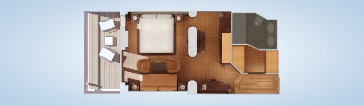 Ocean Suite floor plan on Carnival Luminosa