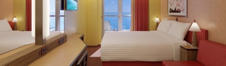 Cloud 9 Spa Balcony cabin on Carnival Luminosa
