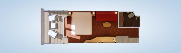 Cloud 9 Spa Balcony floor plan on Carnival Luminosa