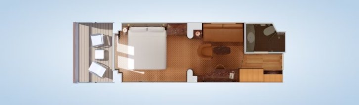 Premium Balcony floor plan on Carnival Luminosa