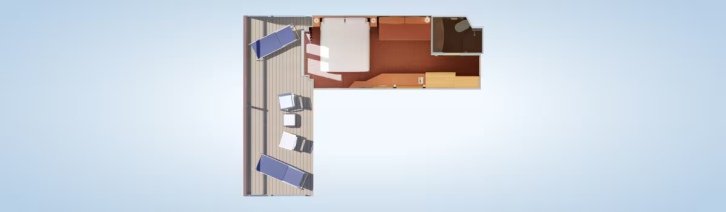 Extended Balcony floor plan on Carnival Luminosa