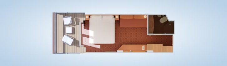 Balcony floor plan on Carnival Luminosa