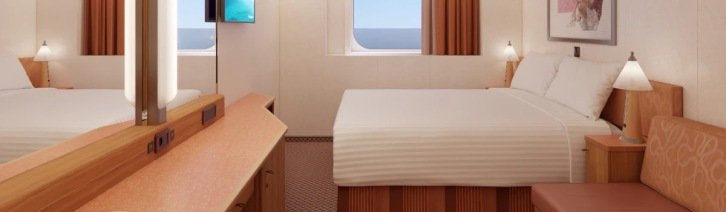 Interior with Picture Window (Walkway View) cabin on Carnival Luminosa