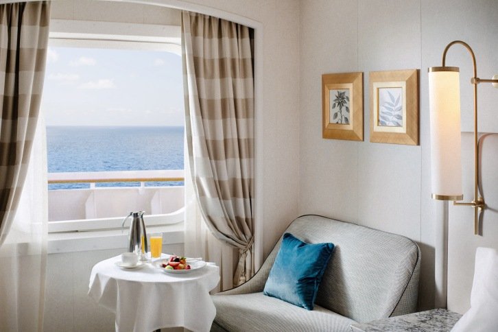 Single Guest Room with Ocean View on Crystal Serenity