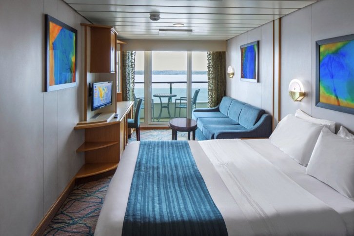 Spacious Ocean View Balcony cabin on Grandeur of the Seas