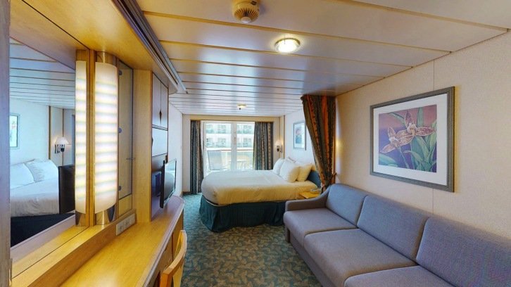 Connecting Ocean View Balcony cabin on Mariner of the Seas