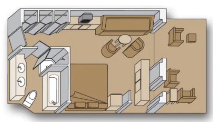 Signature Suite floor plan on Oosterdam