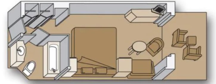 Verandah floor plan on Oosterdam