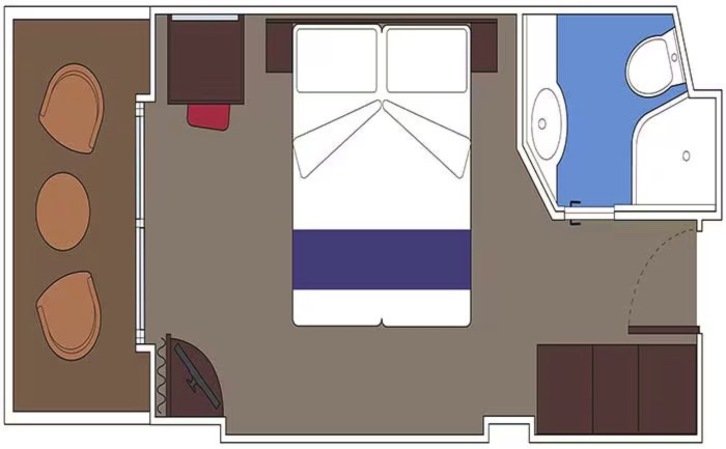 Junior Balcony floor plan on MSC Divina