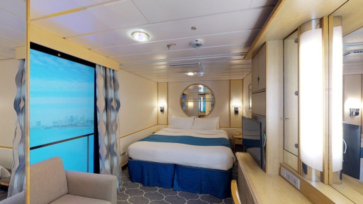 Interior with Virtual Balcony cabin on Navigator of the Seas
