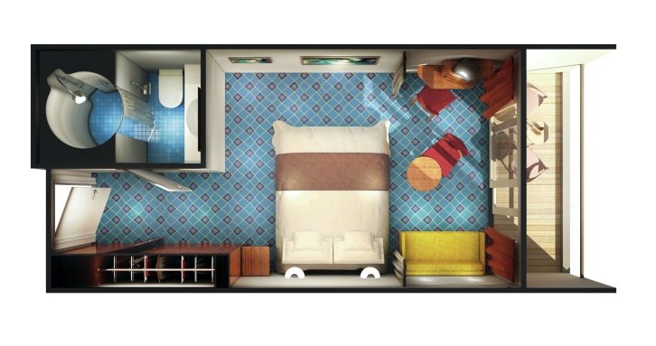 Solo Balcony floor plan on Norwegian Sky