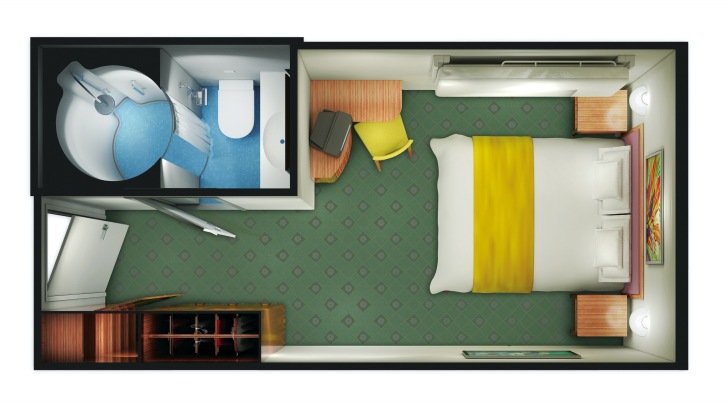 Solo Inside floor plan on Norwegian Sky