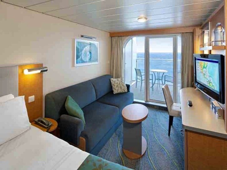 Connecting Ocean View Balcony cabin on Oasis of the Seas