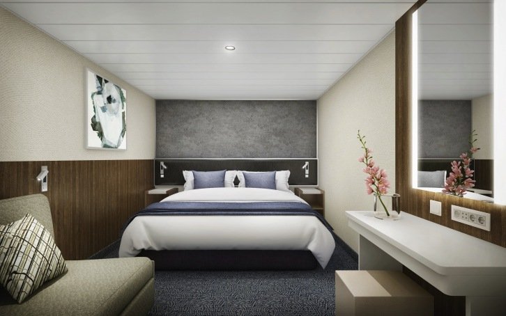 Inside cabin on Norwegian Spirit