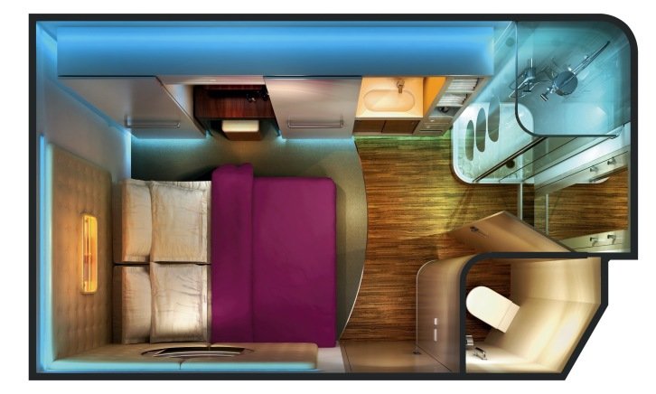 Solo Studio floor plan on Pride of America