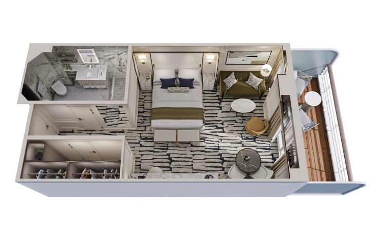 Penthouse Suite floor plan on Oceania Riviera
