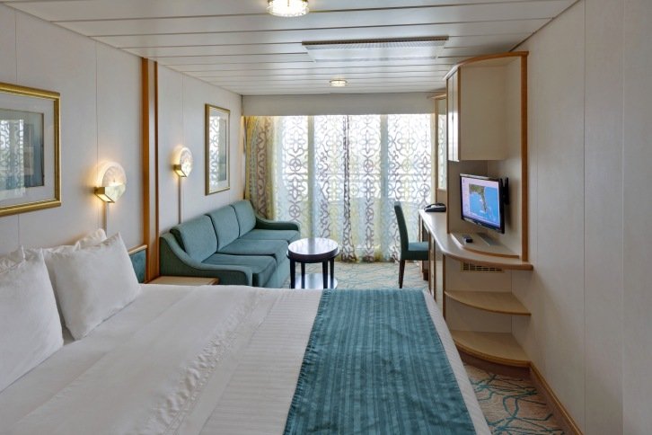 Spacious Sunset Ocean View Balcony cabin on Rhapsody of the Seas
