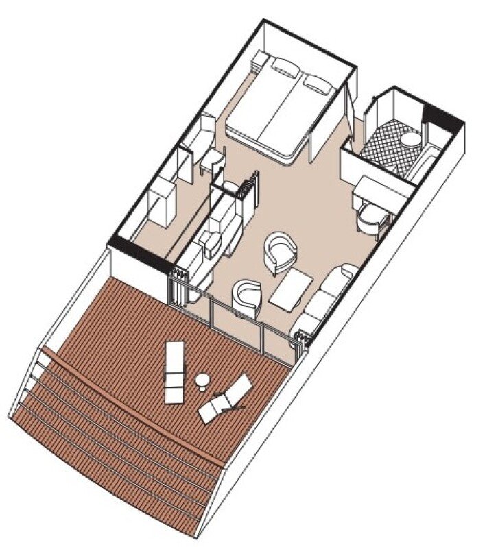 Horizon View Suite floor plan on Seven Seas Mariner