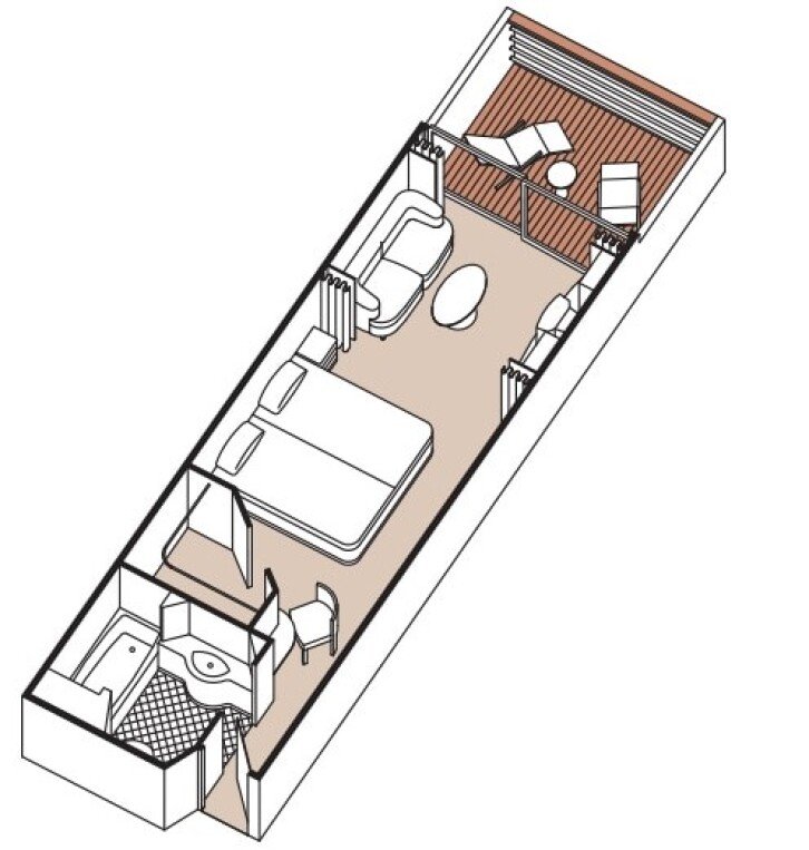 Concierge Suite floor plan on Seven Seas Mariner