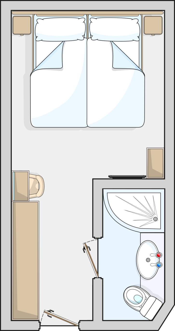 Inside Cabin floor plan on Marella Discovery
