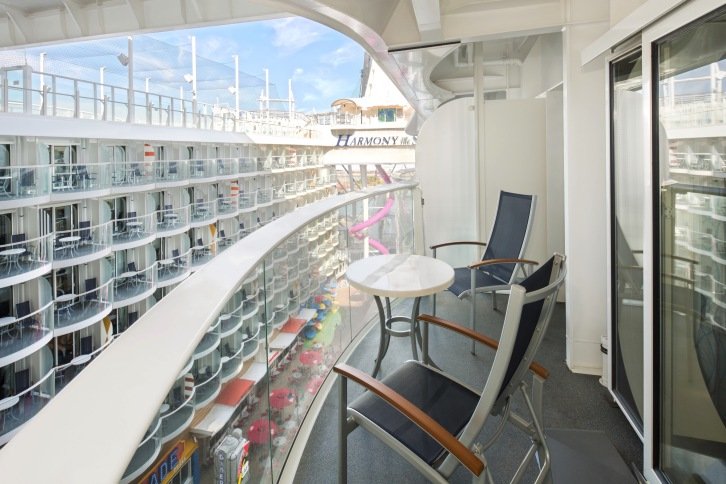 Boardwalk View Balcony cabin on Harmony of the Seas