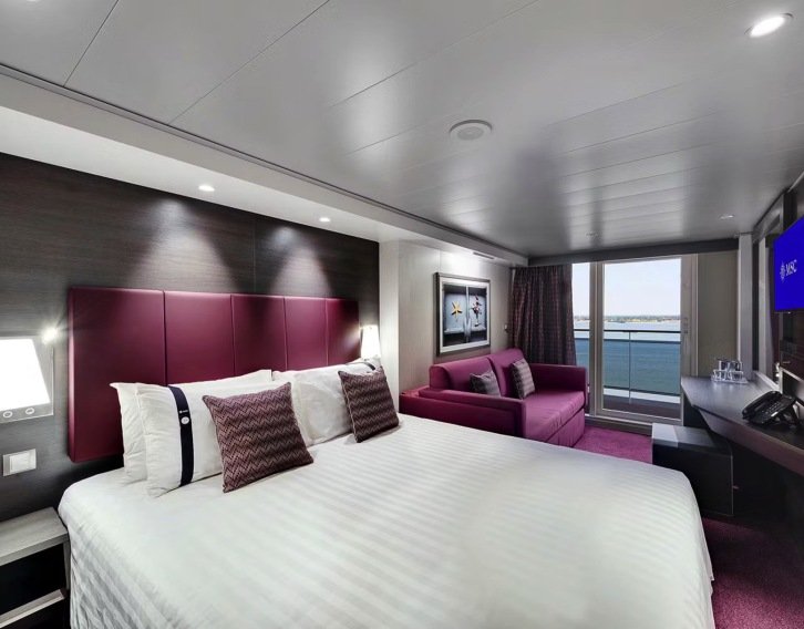 Premium Balcony with Ocean View cabin on MSC Meraviglia