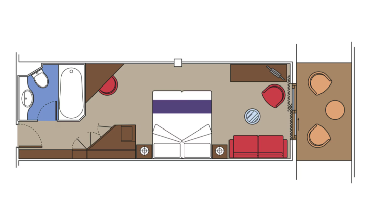 Junior Suite Aurea floor plan on MSC Armonia