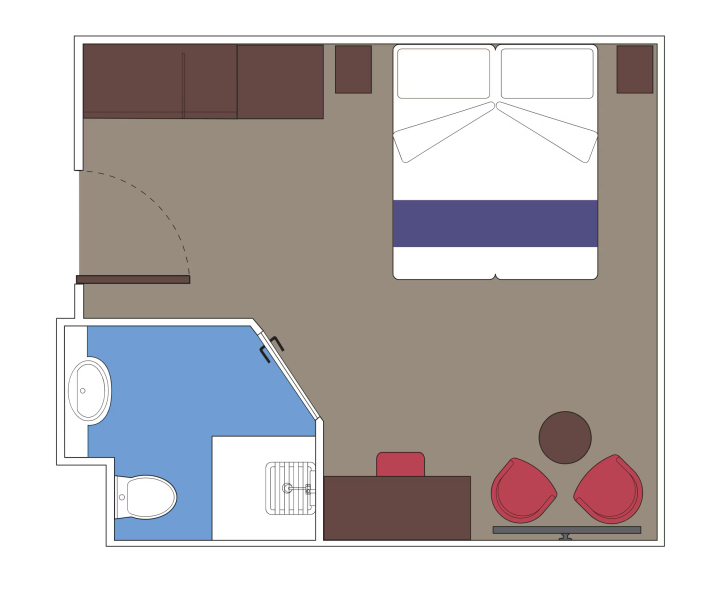 Yacht Club Interior Suite floor plan on MSC Magnifica
