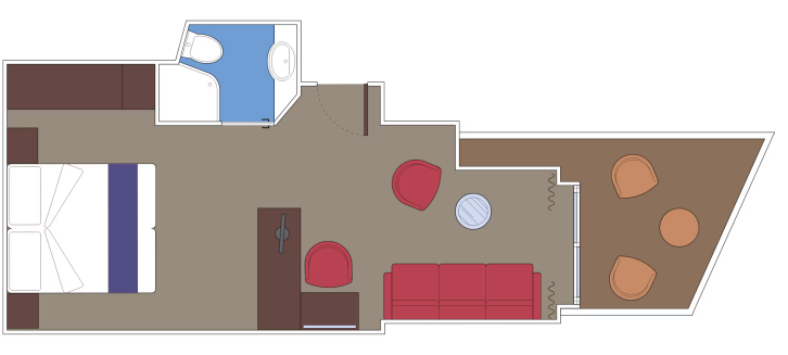 Junior Suite Aurea floor plan on MSC Magnifica
