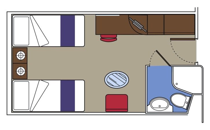 Junior Interior floor plan on MSC Preziosa