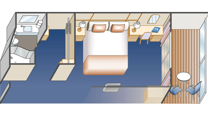 Balcony floor plan on Regal Princess
