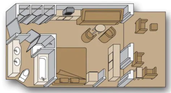 Signature Suite floor plan on Westerdam