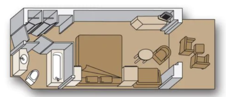 Verandah floor plan on Westerdam