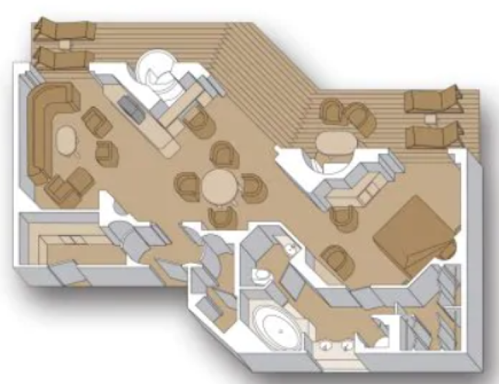 Pinnacle Suite floor plan on Noordam
