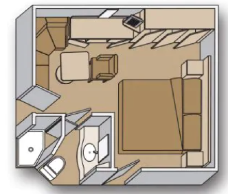 Large Inside floor plan on Noordam