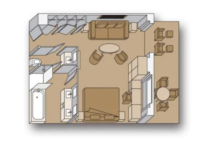 Pinnacle Suite floor plan on Koningsdam