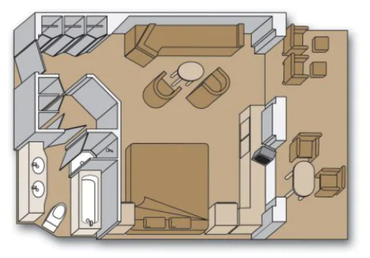 Neptune Spa Suite floor plan on Nieuw Amsterdam