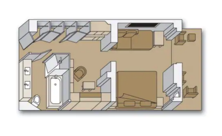 Signature Suite floor plan on Koningsdam