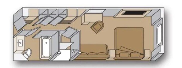 Family Ocean View floor plan on Koningsdam