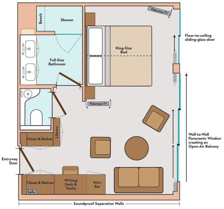 Royal Suite floor plan on Avalon Tapestry II