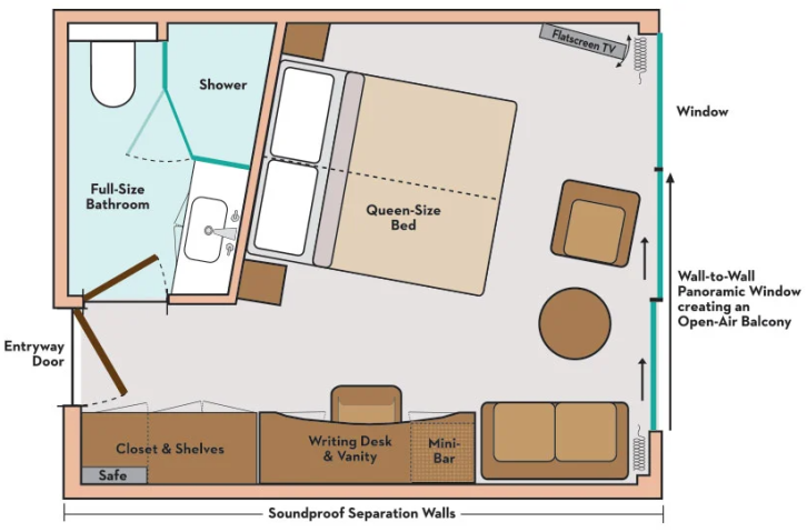 Panorama Suite floor plan on Avalon Tapestry II