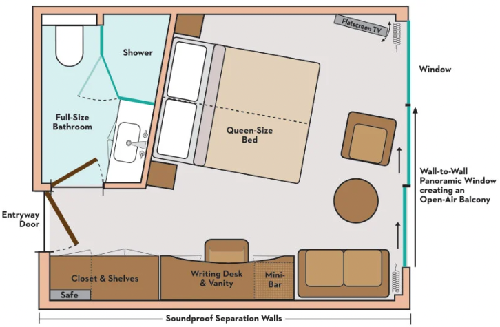 Panorama Suite floor plan on Avalon Tranquility II