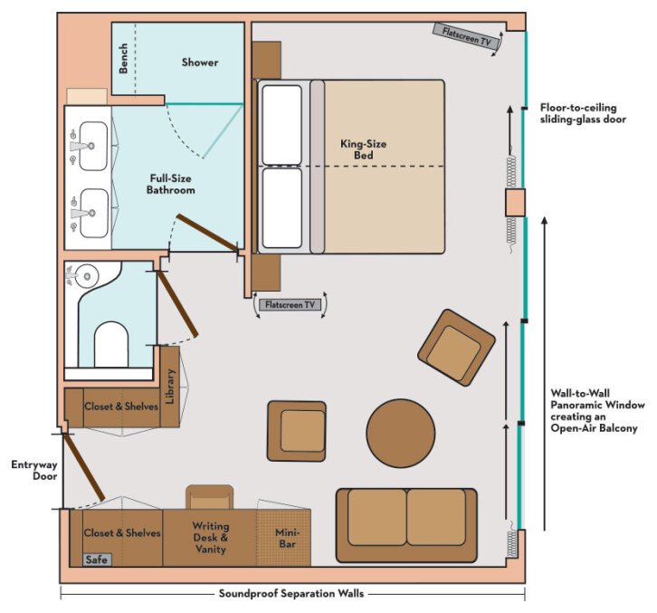 Royal Suite floor plan on Avalon Poetry II