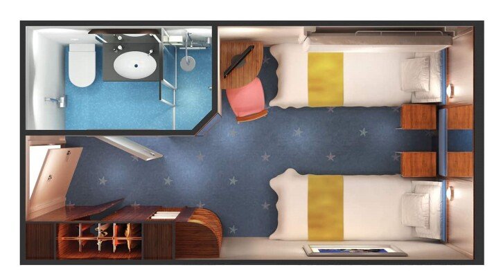 Solo Inside floor plan on Norwegian Jade