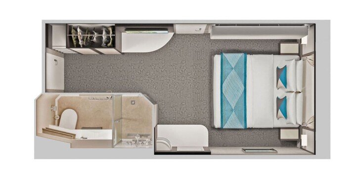 Solo Oceanview floor plan on Norwegian Pearl