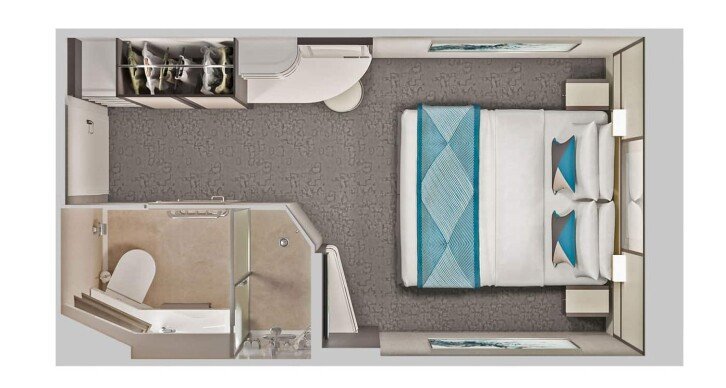 Solo Inside floor plan on Norwegian Pearl