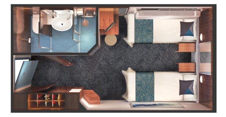 Solo Inside floor plan on Norwegian Gem
