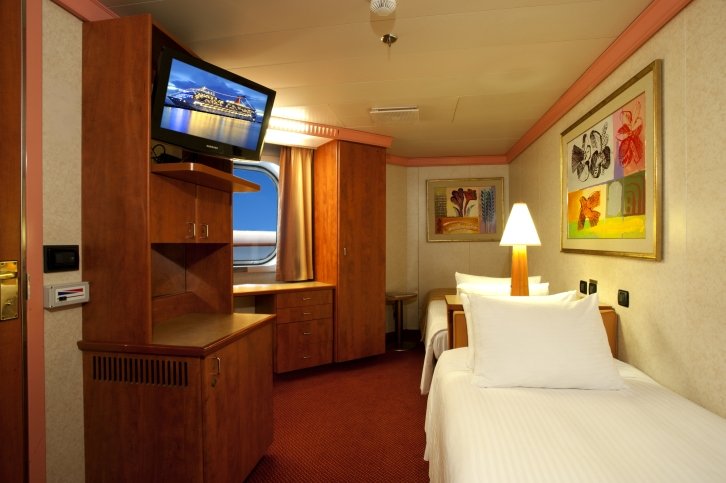 Interior with Picture Window (Walkway View) cabin on Carnival Glory