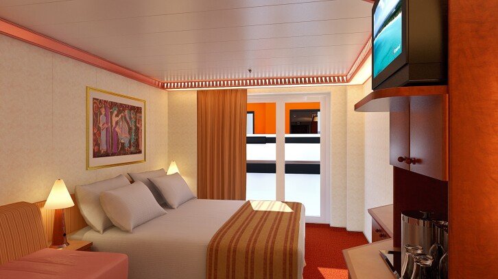 Interior with Window (Obstructed View) cabin on Carnival Pride