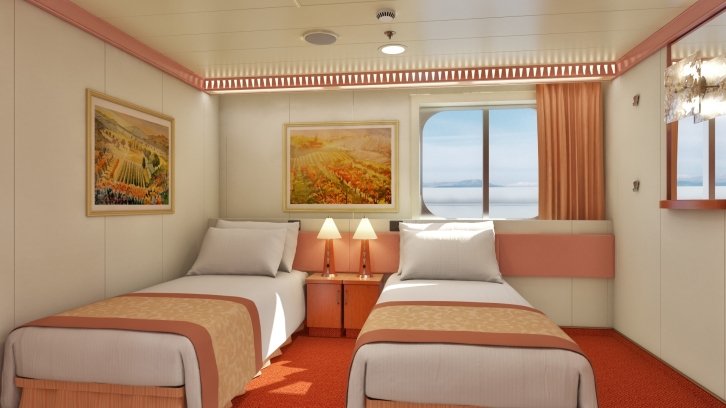 Interior with Picture Window (Walkway View) cabin on Carnival Splendor